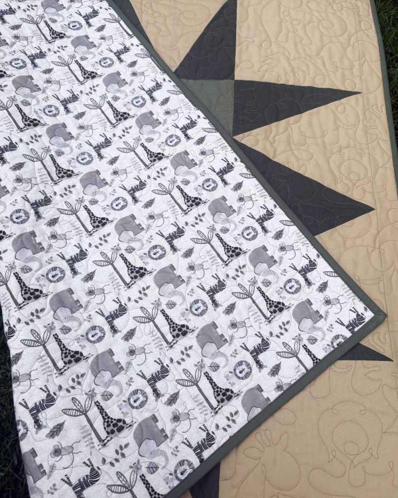 safari-themed baby quilt