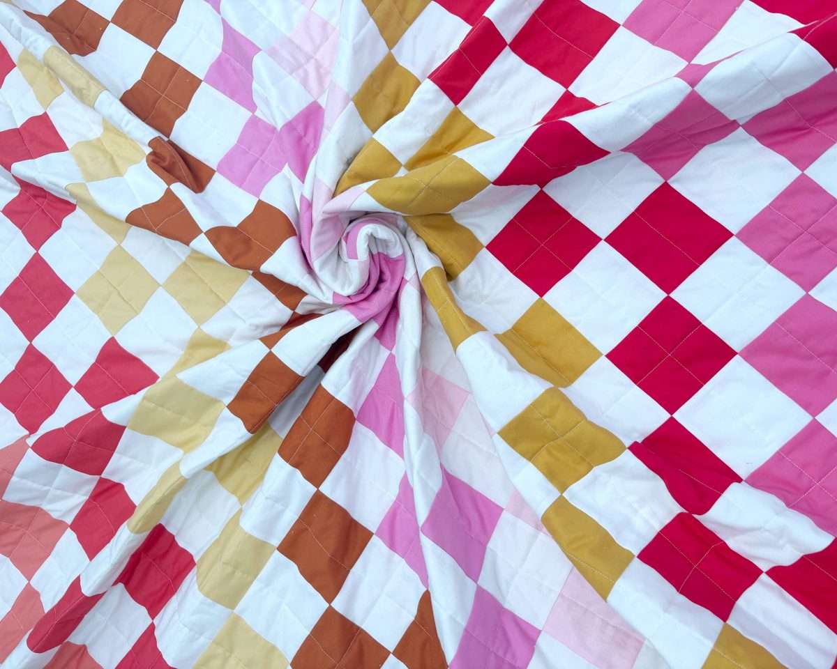 Sunflower Solids Patchwork Throw Size Quilt - Image 9