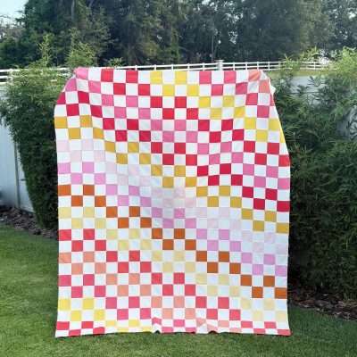 Sunflower Solids Patchwork Throw Size Quilt