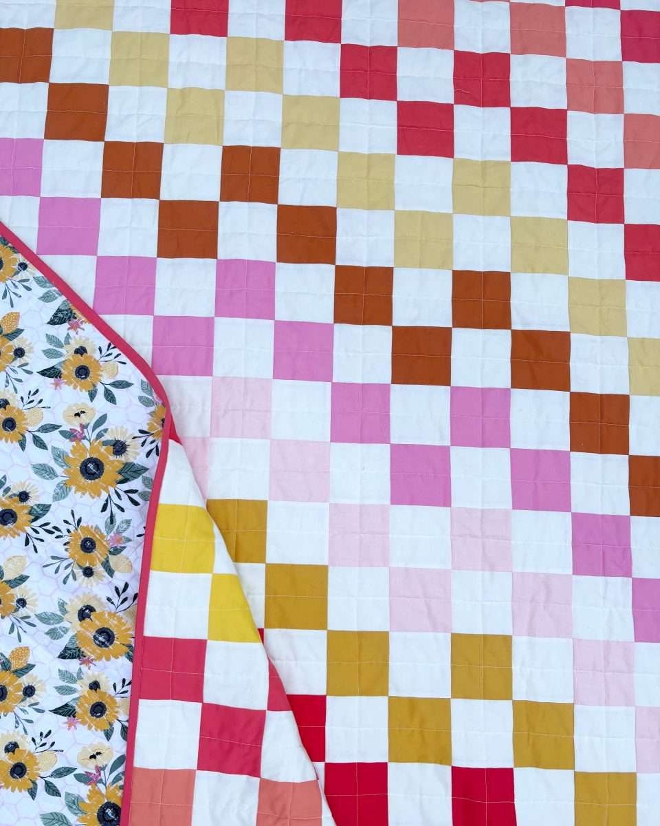 Sunflower Solids Patchwork Throw Size Quilt - Image 11