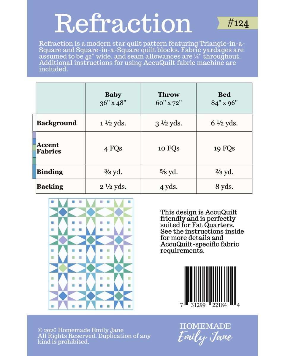 Refraction Quilt Pattern (Paper) - Image 2